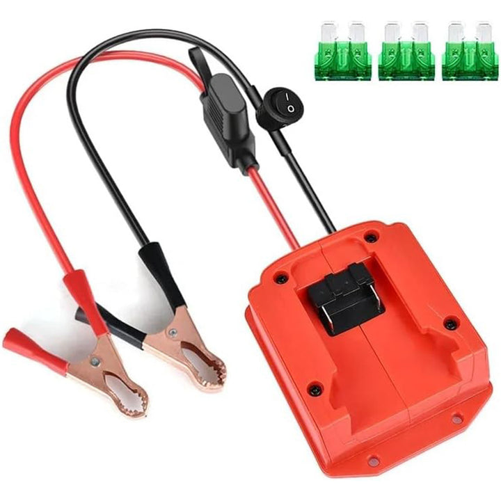 Milwaukee 18V Battery Car Jumper Cables Adapter | Powuse