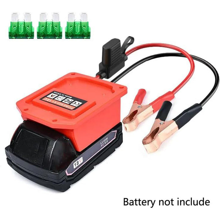 Milwaukee 18V Battery Car Jumper Cables Adapter | Powuse