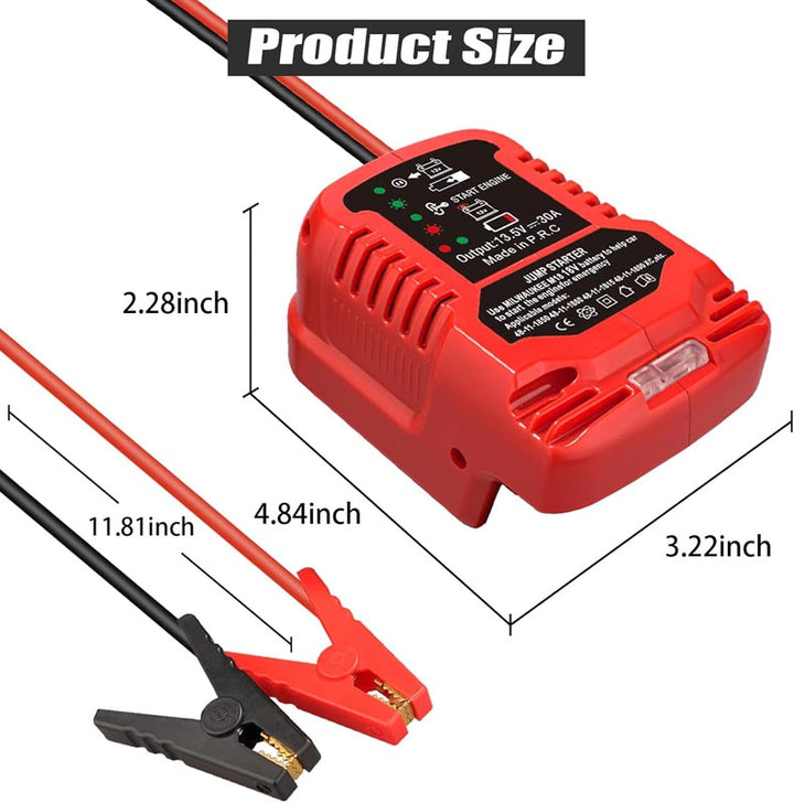 Milwaukee 18V Battery Jump Starter Adapter for 12V Cars | Powuse