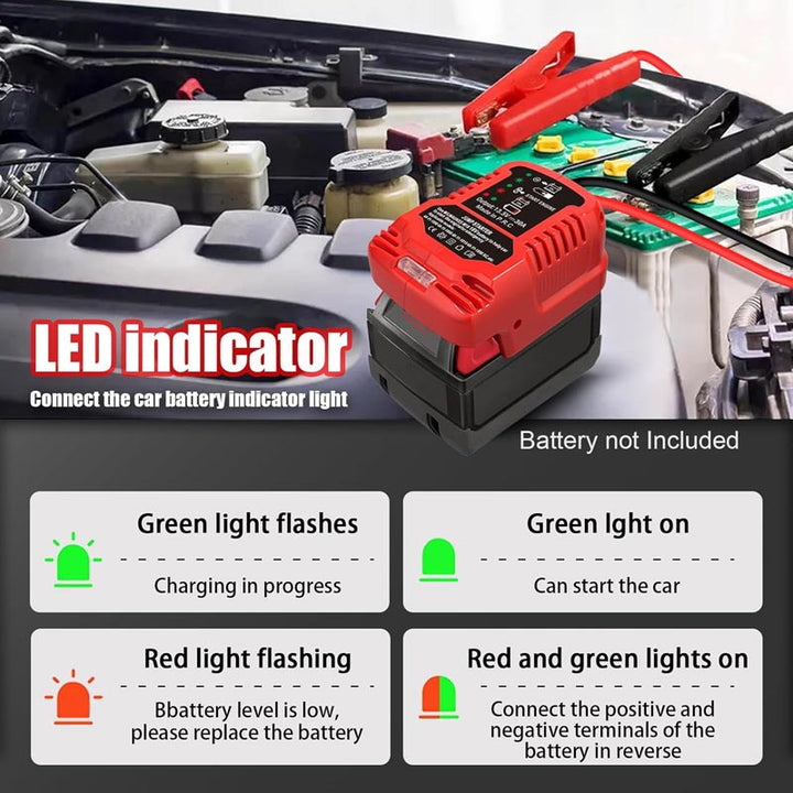 Milwaukee 18V Battery Jump Starter Adapter for 12V Cars | Powuse