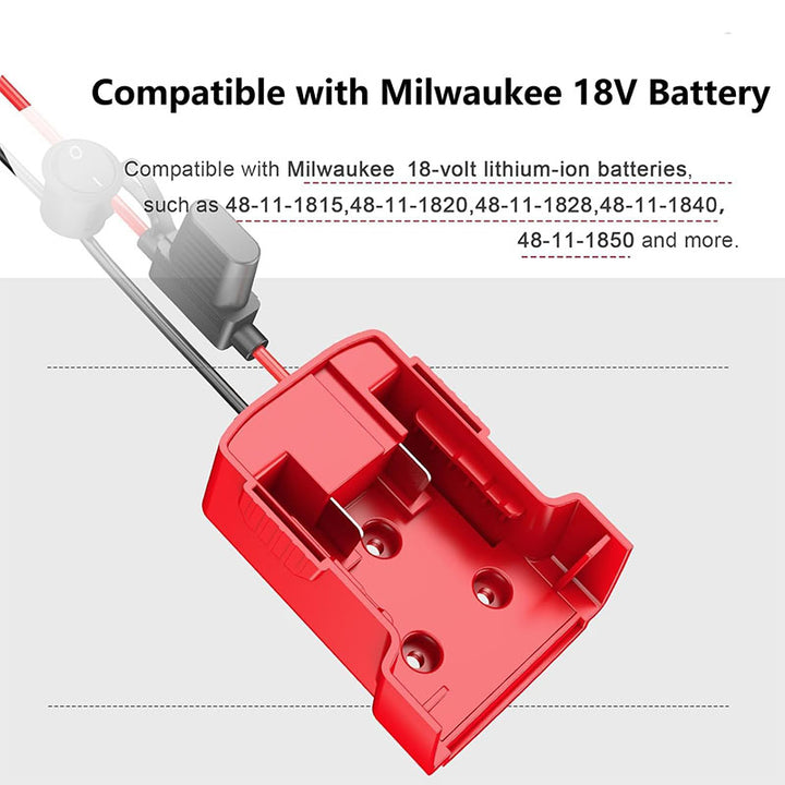Milwaukee 18V Battery Power Wheel Adapter for Fisher-Price 12V Ride-on Toys | Powuse
