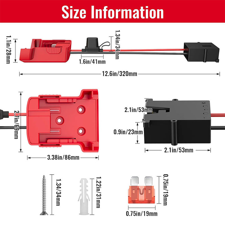 Milwaukee 18V Battery Power Wheel Adapter for Fisher-Price 12V Ride-on Toys | Powuse