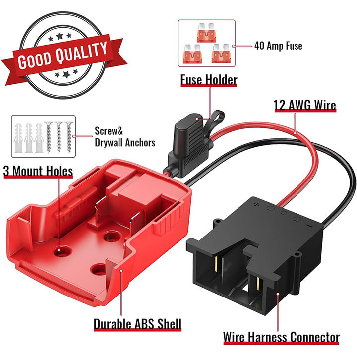 Milwaukee 18V Battery Power Wheel Adapter for Fisher-Price 12V Ride-on Toys | Powuse