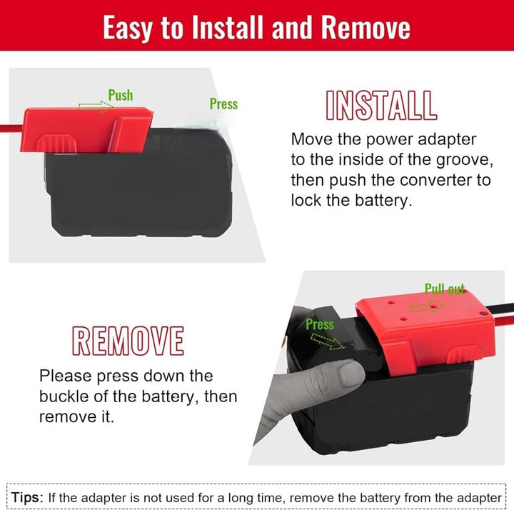 Milwaukee 18V Battery Power Wheel Adapter for Peg-Perego 12V Ride-on Toys | Powuse