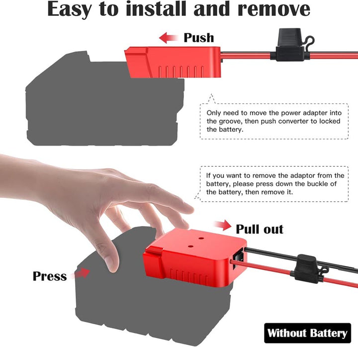Milwaukee 18V to 12V Step-Down Converter DC 12V 15A 180W | Powuse