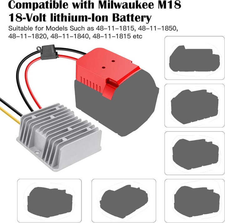 Milwaukee 18V to 12V Step-Down Converter DC 12V 15A 180W | Powuse