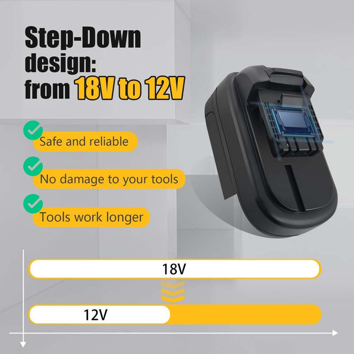 Milwaukee 18V to DeWalt 12V Battery Adapter | Powuse