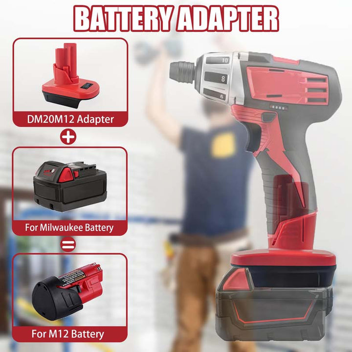 Milwaukee M18 to Milwaukee M12 Battery Adapter Powuse