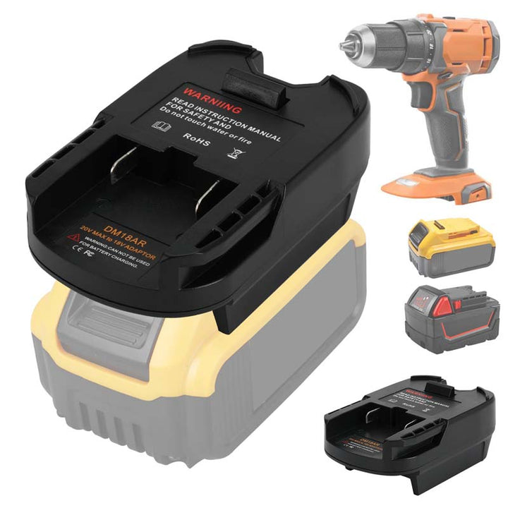 2-in-1 Milwaukee/DeWalt to RIDGID/AEG Battery Adapter | Powuse