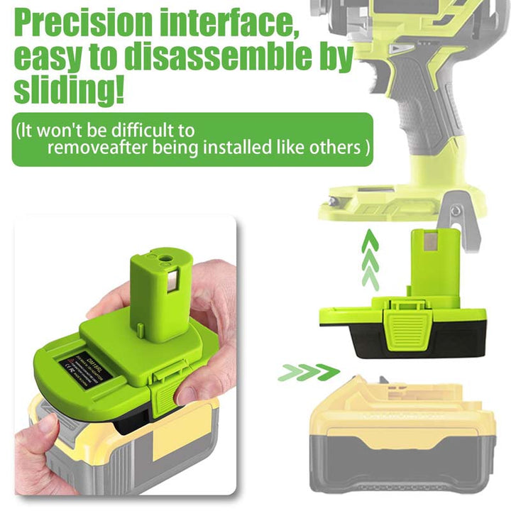 2-in-1 Milwaukee/DeWalt to Ryobi Battery Adapter | Powuse