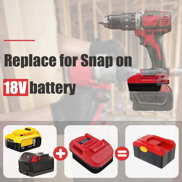 2-in-1 Milwaukee/DeWalt to Snap-on Battery Adapter | Powuse