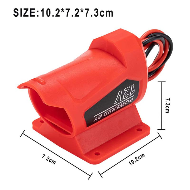 Milwaukee M12 Battery Power Wheels Adapter with Side Fixing Holes | Powuse