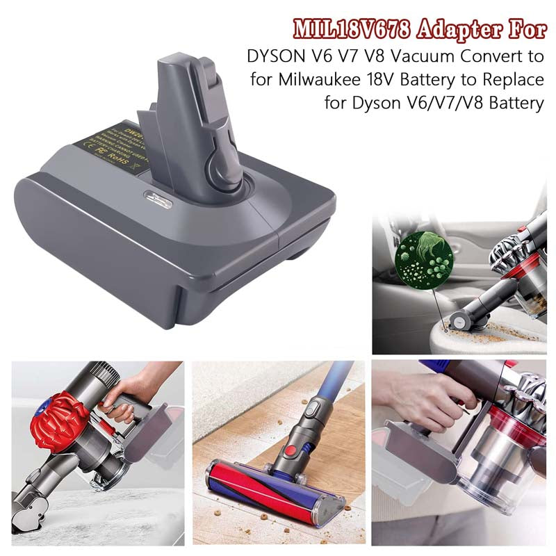 Milwaukee Battery Adapter to Dyson V6 – Power Tools Adapters