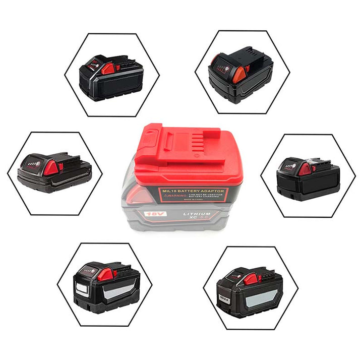 TPDL DM18EIN accu-adapter converter voor Dewalt, Milwaukee en Einhell elektrisch gereedschap - accuadapter 20V/18V voor Einhell gereedschap TPDL DM18EIN accu-adapter converter voor Dewalt, Milwaukee en Einhell elektrisch gereedschap - accuadapter 20V/18V voor Einhell gereedschap