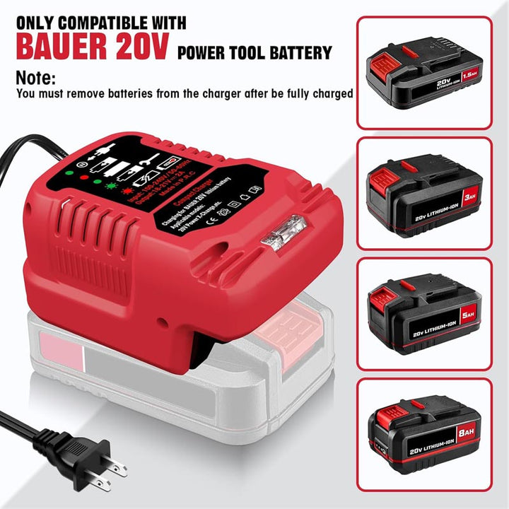 Portable Mini Charger for Bauer 20V Battery Charger | Powuse