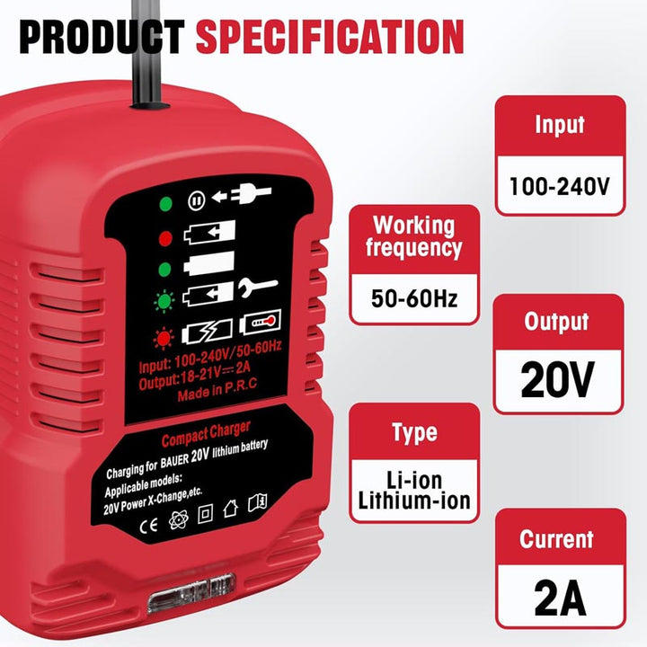 Portable Mini Charger for Bauer 20V Battery Charger | Powuse