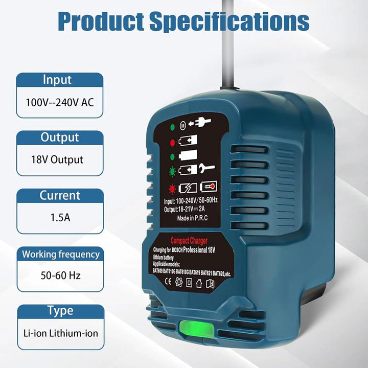 Portable Mini Charger for Bosch 18V Battery Charger | Powuse