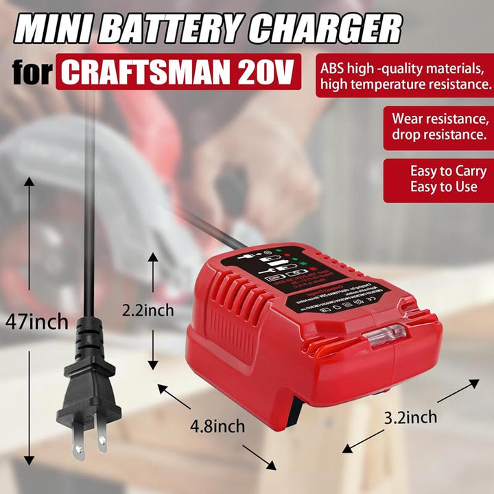 Portable Mini Charger for Craftsman 20V Battery Charger | Powuse