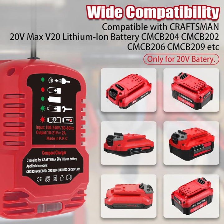 Portable Mini Charger for Craftsman 20V Battery Charger | Powuse