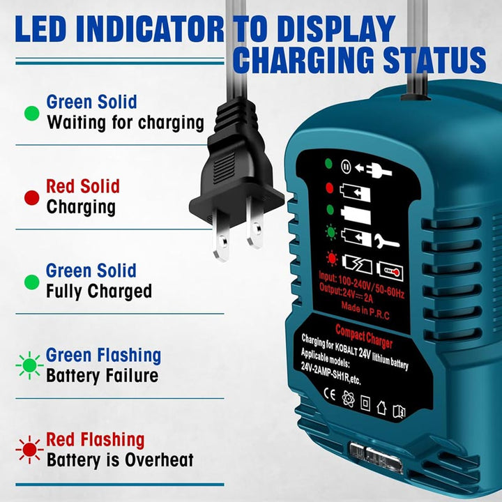 Portable Mini Charger for Kobalt 24V Battery Charger | Powuse
