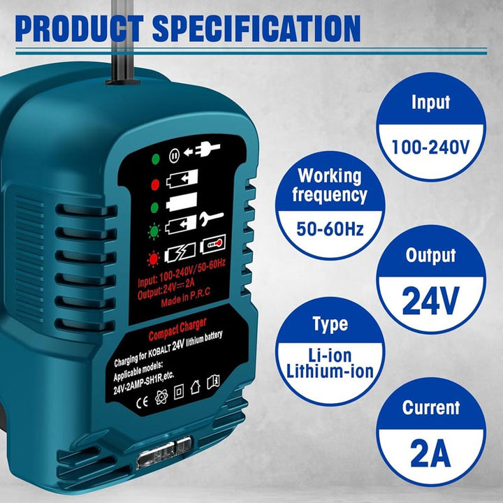 Portable Mini Charger for Kobalt 24V Battery Charger | Powuse