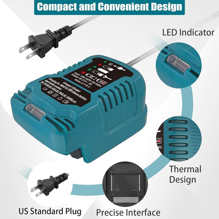 Portable Mini Charger for Makita 18V Battery Charger | Powuse