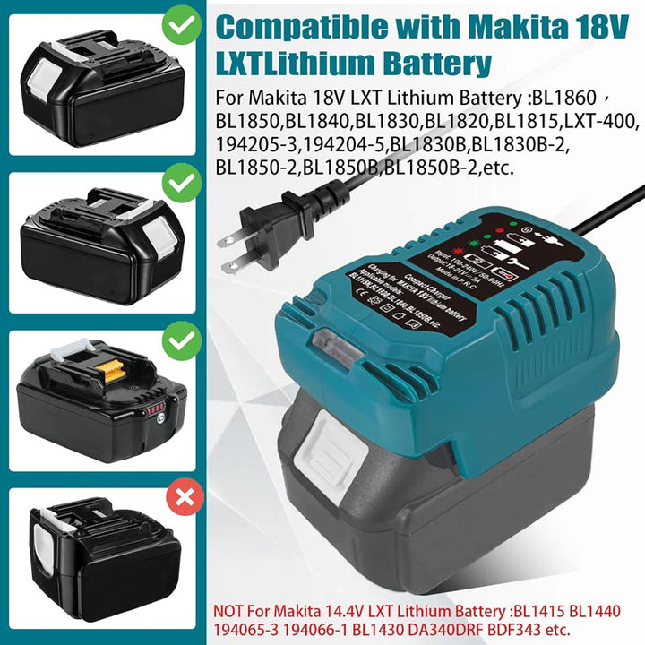Portable Mini Charger for Makita 18V Battery Charger | Powuse