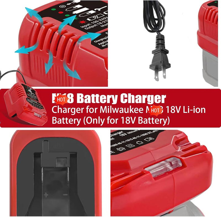 Portable Mini Charger for Milwaukee 18V Battery Charger | Powuse