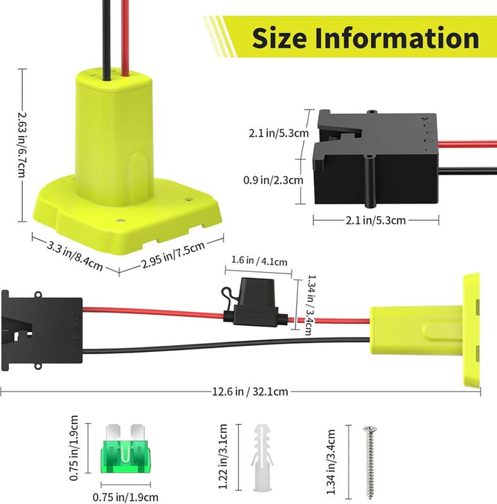 Ryobi 18V Battery Power Wheel Adapter for Fisher-Price 12V Ride-on Toys | Powuse