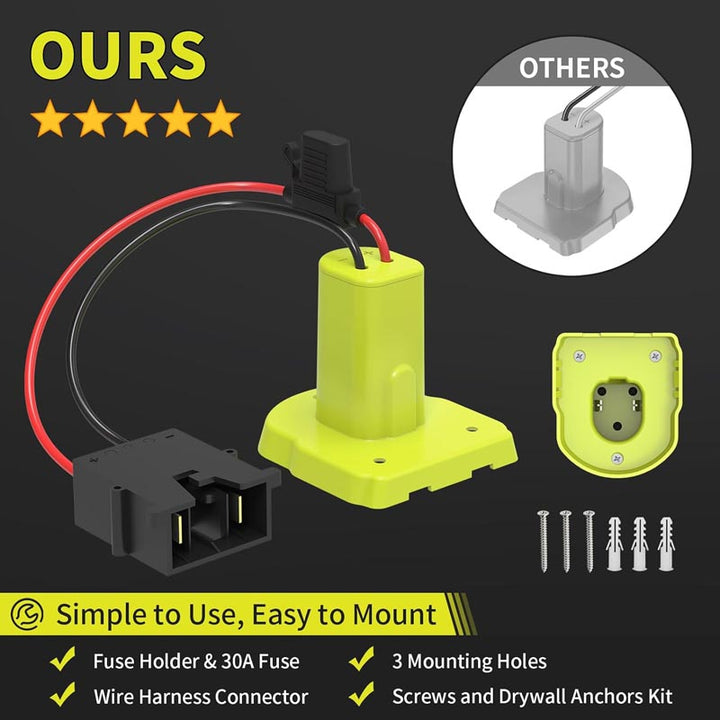 Ryobi 18V Battery Power Wheel Adapter for Fisher-Price 12V Ride-on Toys | Powuse
