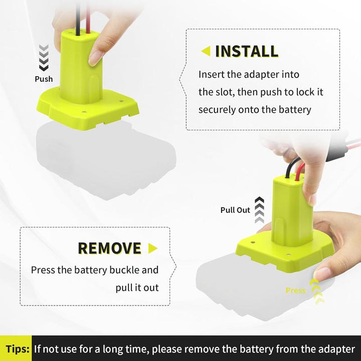 peg perego ryobi battery adapter Ryobi 18V Battery Power Wheel Adapter for Peg-Perego 12V Ride-on Toys with 12AWG Wire & Fuse