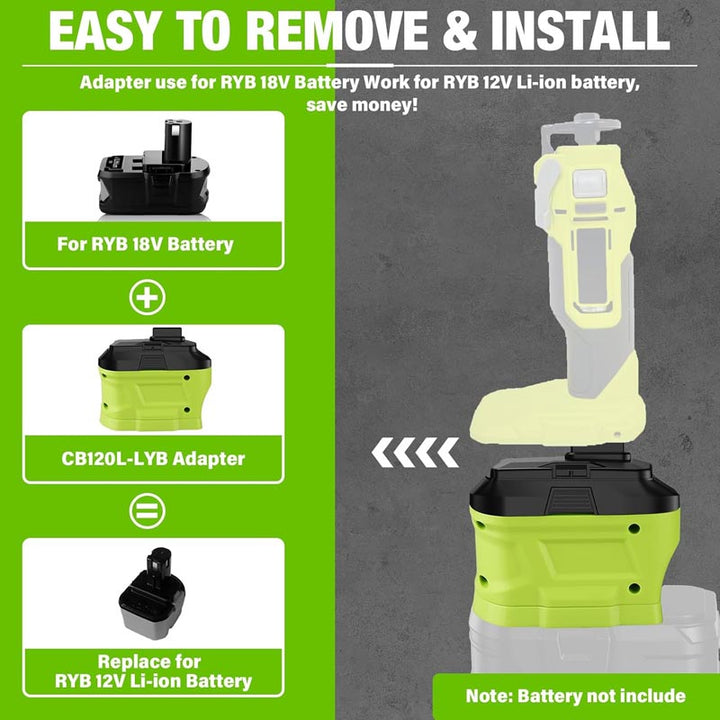 Ryobi 18V to 12V Battery Adapter | Powuse