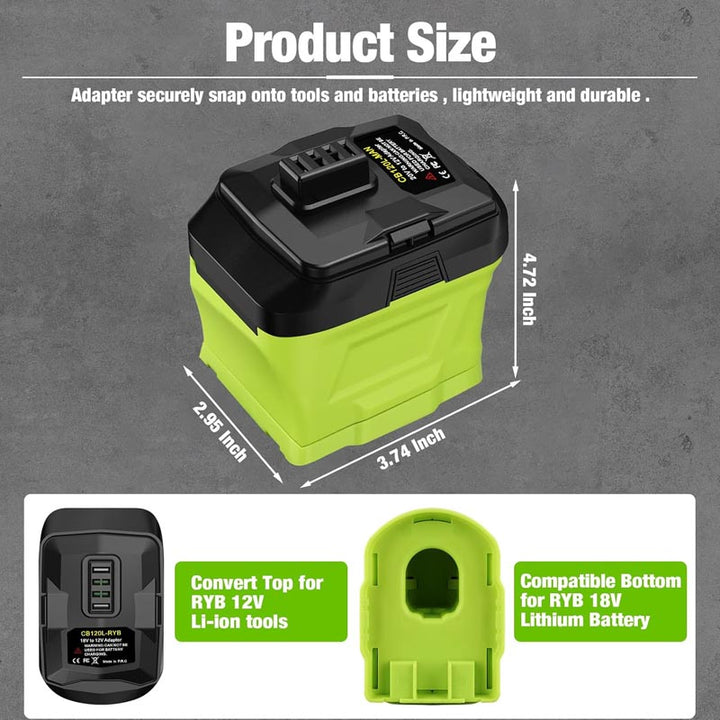 Ryobi 18V to 12V Battery Adapter | Powuse