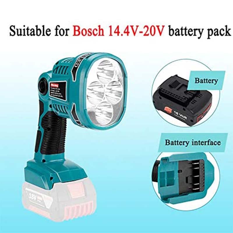 Projecteur de chantier LED BS 5000 MA rechargeable, compatible batterie  Bosch Professional 18V System, 6000lm, IP55