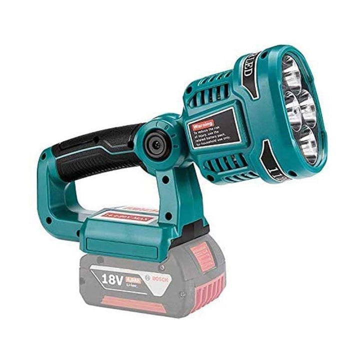 1120LM 12W Cordless LED Work Light Powered by Bosch 18V BAT Li-ion Battery Flashlight Jobsite Spotlight with USB Port & Pivoting Head