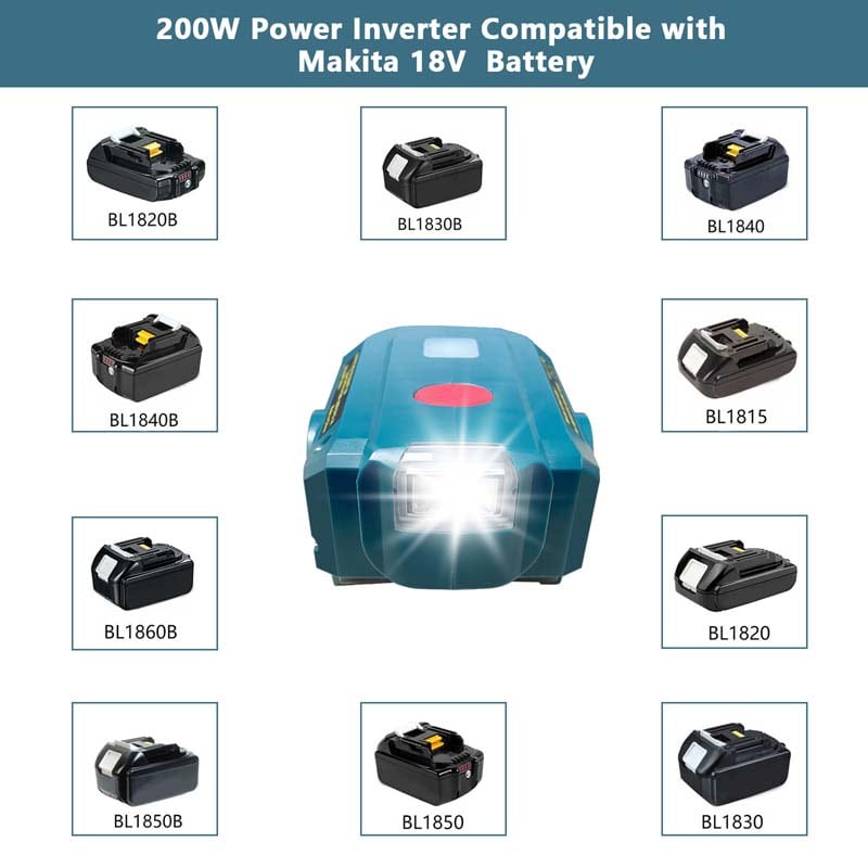AC120V 200W Makita LXT Battery Powered Inverter - Powuse