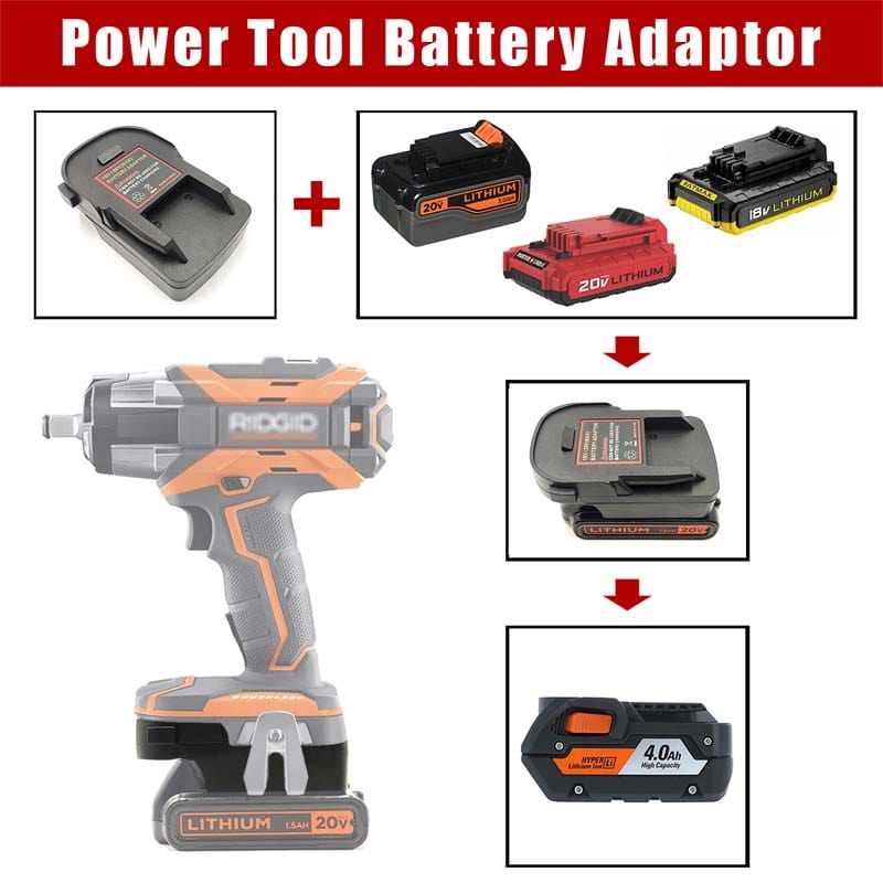Black+Decker/Porter-Cable/Stanley to AEG & RIDGID Battery Adapter