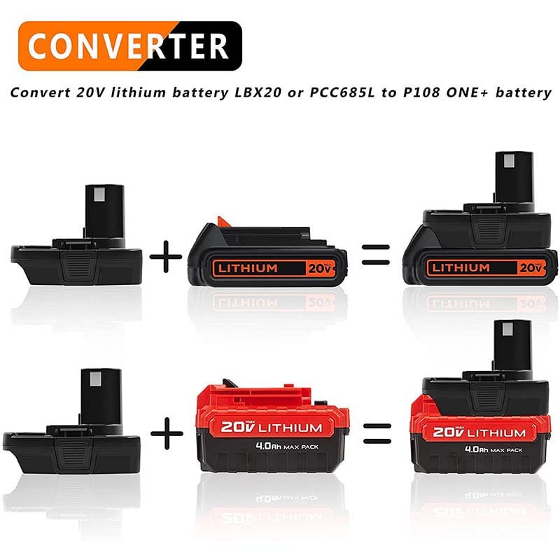 DIY Adapter for Ryobi ONE+ Battery to Black+Decker 20V MAX Power