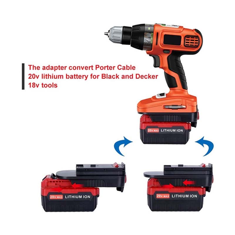 Black+Decker/Porter-Cable/Stanley to Dewalt Li-ion Battery Adapter - Powuse