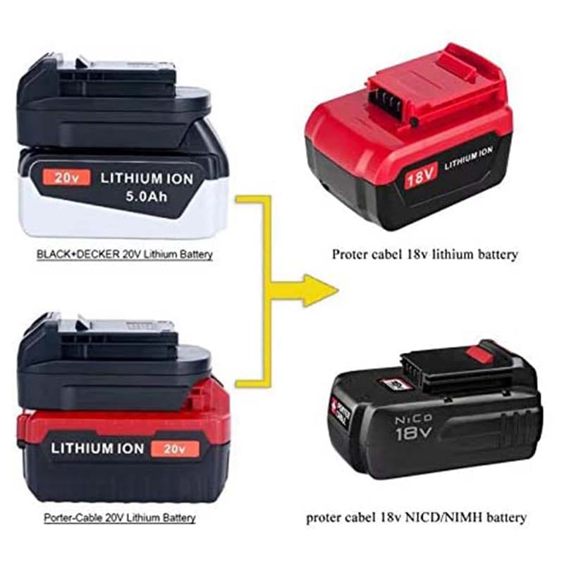 Convert Black+Decker 18v NiCd to 20v Li-ion Battery 