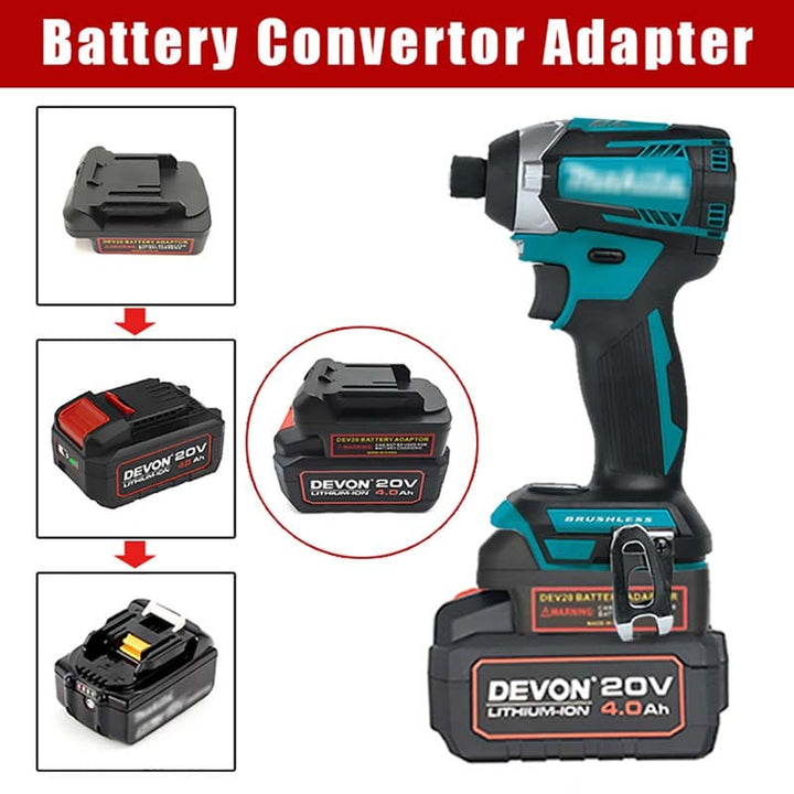 Devon 20V to Makita 18V Battery Adapter | Powuse