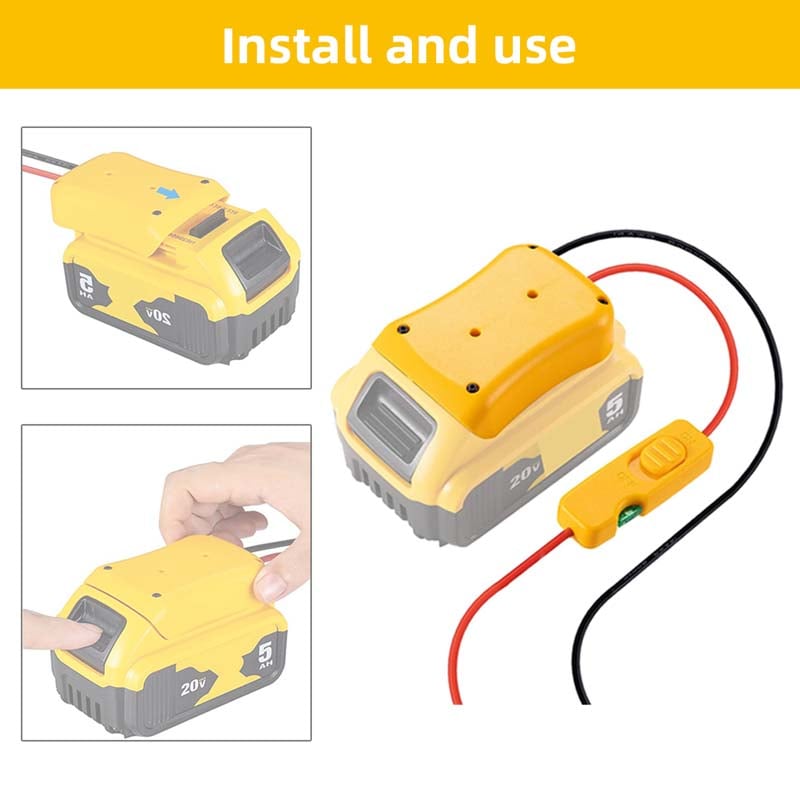 Upgraded Dewalt 20V Battery Power Wheels Adapter Powuse