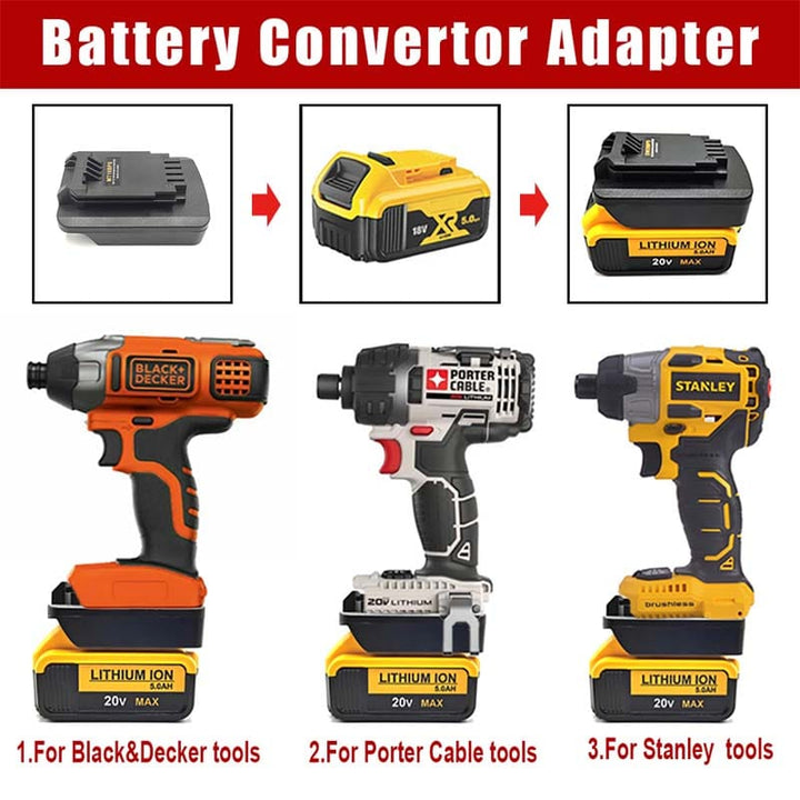 DeWalt 20V to Black+Decker/Porter-Cable/Stanley 18V/20V Battery Adapter | Powuse