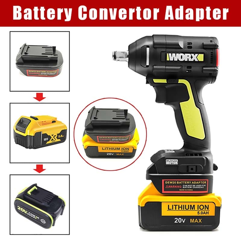 Dewalt to Worx 5 PIN Battery Adapter Powuse