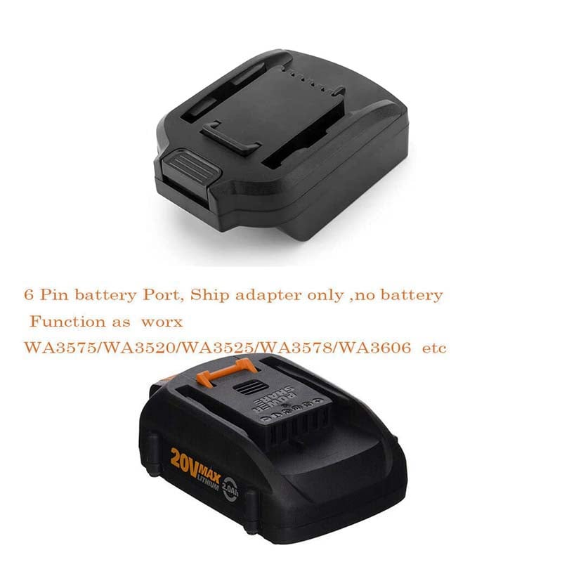 Battery Adapter Converter for Dewalt 20V Battery Adapter Convert for Worx  20V WA3520 WA3525 WA3575 WA3578 Cordless Tools