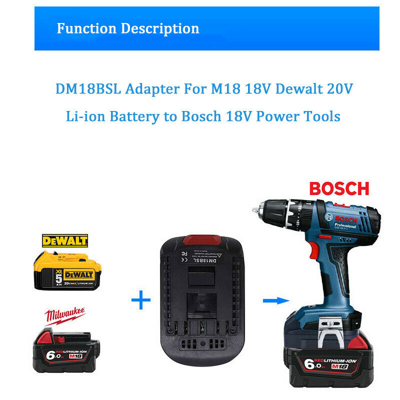 Bosch Professional 12V battery - Milwaukee M12 Tool adapter