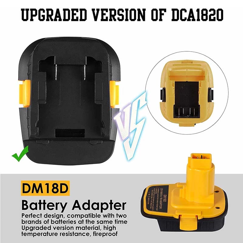 DCA1820 USB Adapter Replacement For Dewalt 18V-20V Lithium Battery Convert  To For Dewalt 18V NiCad