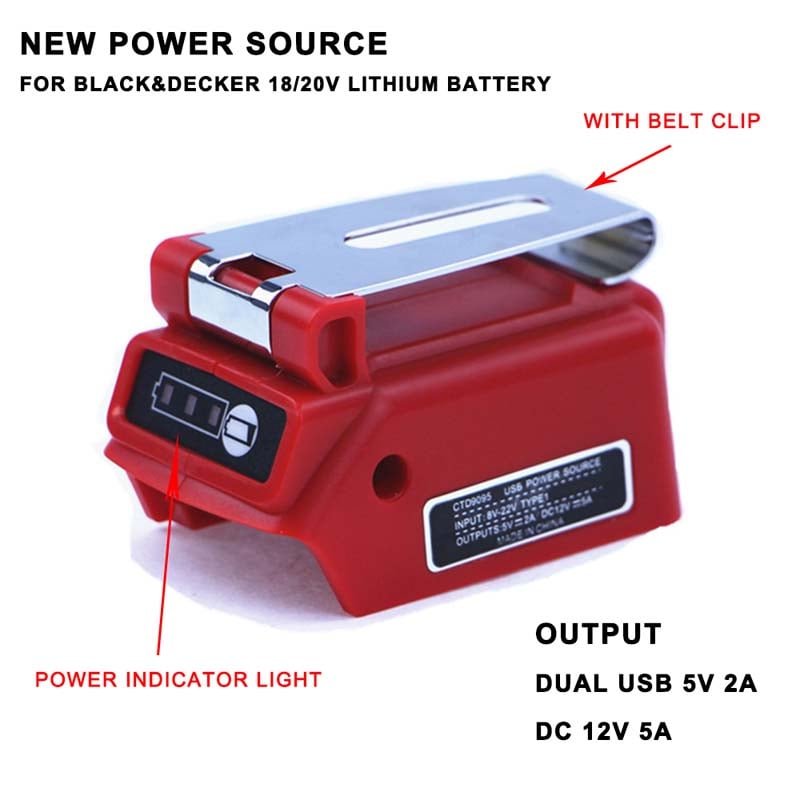 Cordless Power Source w/Dual USB & DC Ports for Bosch 18V BAT Battery -  Powuse