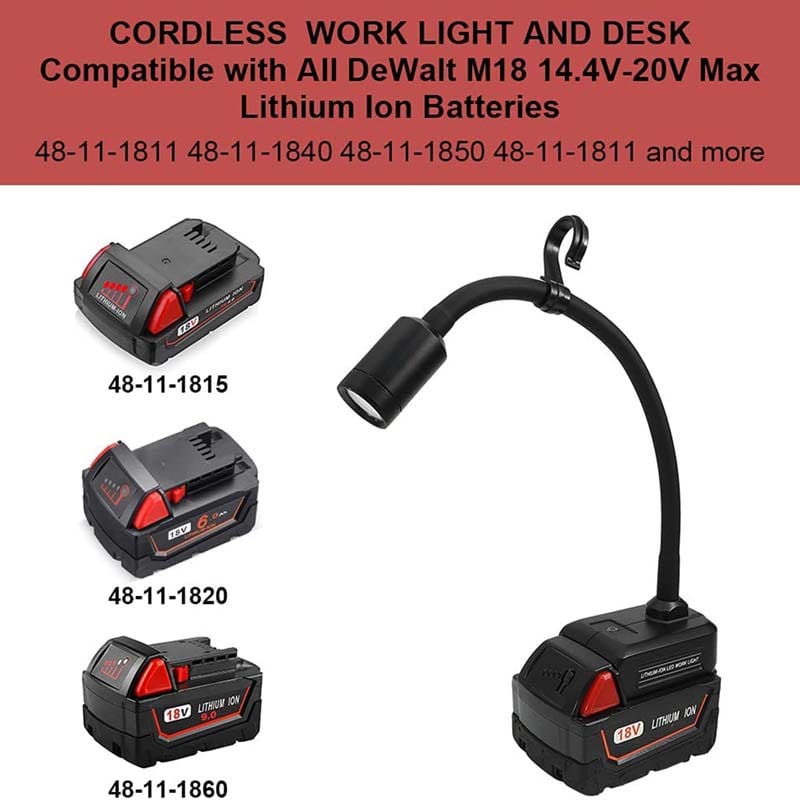 5 Inch Work Light Tool Lamp for Black and Decker 14.4V-20V Lithium