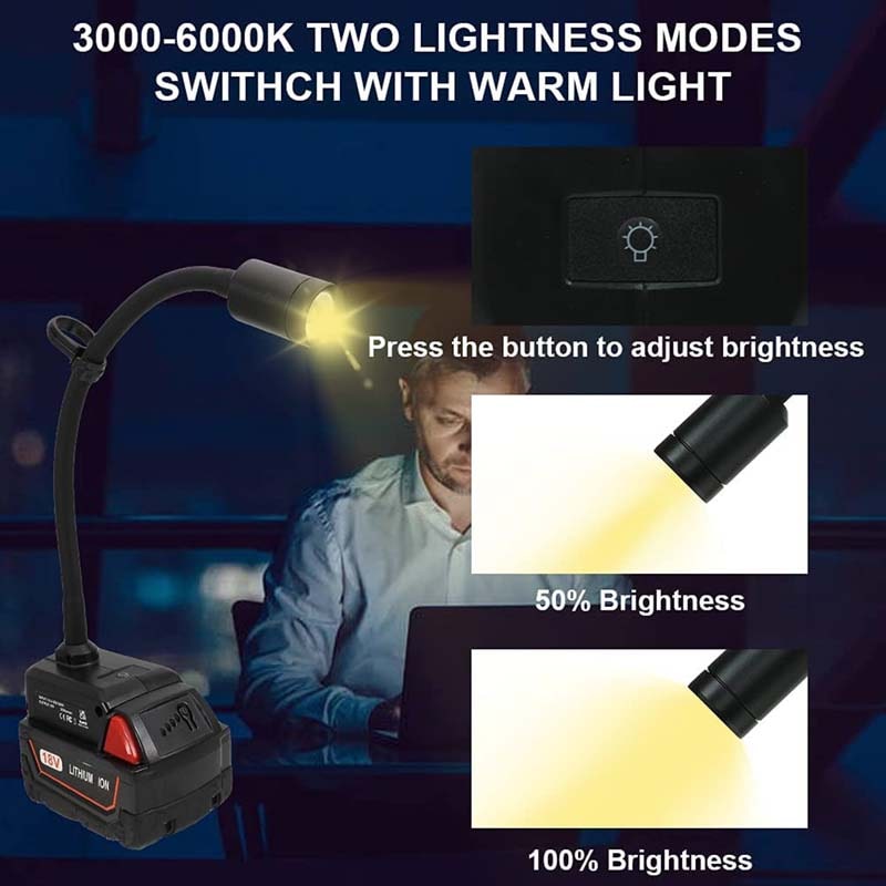 Best Gooseneck 3W LED Portable Lights Wireless Battery-Powered